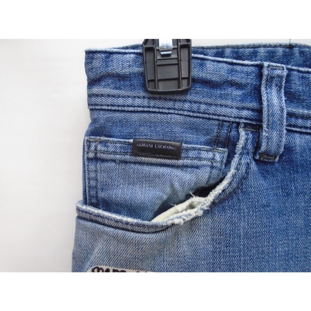 Armani Exchange A/X  Mens Denim Skinny Jeans Mens 31 (33x33) Blue J14 Made Italy - Picture 3 of 12
